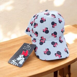 Disney Minnie Mouse Gray Cap with Red Accents